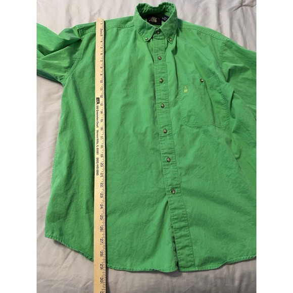 Salty Dog Long Sleeve Kelly Green Button Down Oxford Shirt Classic Fit Preppy M - Picture 8 of 10